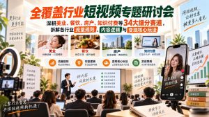 短视频专题研讨会,深耕美业、餐饮、房产、知识付费等34大细分赛道,拆解各行业流量规则、内容逻辑与变现核心玩法(更新1011)-开心分享网