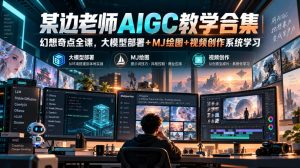 某边老师AIGC教学合集|幻想奇点全课,大模型部署+MJ绘图+视频创作系统学习-开心分享网