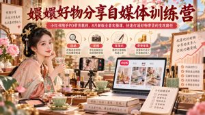嬛嬛好物分享自媒体训练营|小红书随手PO带货教程,8月新版全套实操课,快速打通好物带货的变现路径-开心分享网