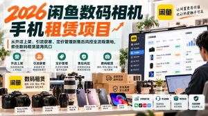 2026闲鱼数码相机手机租赁项目，从开店上架、引流获客、定价管理到售后风控全流程落地，抓住数码租赁蓝海风口-开心分享网