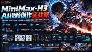 MiniMax-H3 AI视频创作实战课,掌握AI短剧、高燃打斗动画、人物表演、8-12G低显存优化与全自动视频生成工作流-开心分享网