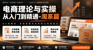 电商理论与实操从入门到精通-淘系篇，从零搭建淘宝店铺，吃透淘系底层规则，稳步出单做爆款-开心分享网